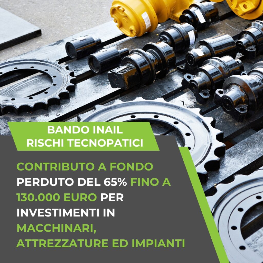 INCENTIVO INAIL PER RIDUZIONE RISCHI TECNOPATICI