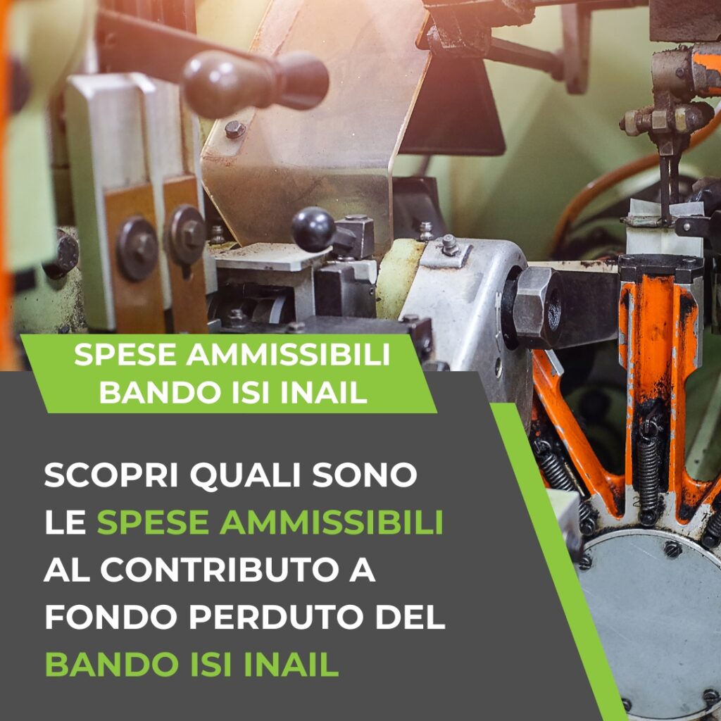 LE SPESE AMMISSIBILI AL BANDO INAIL 2025/26