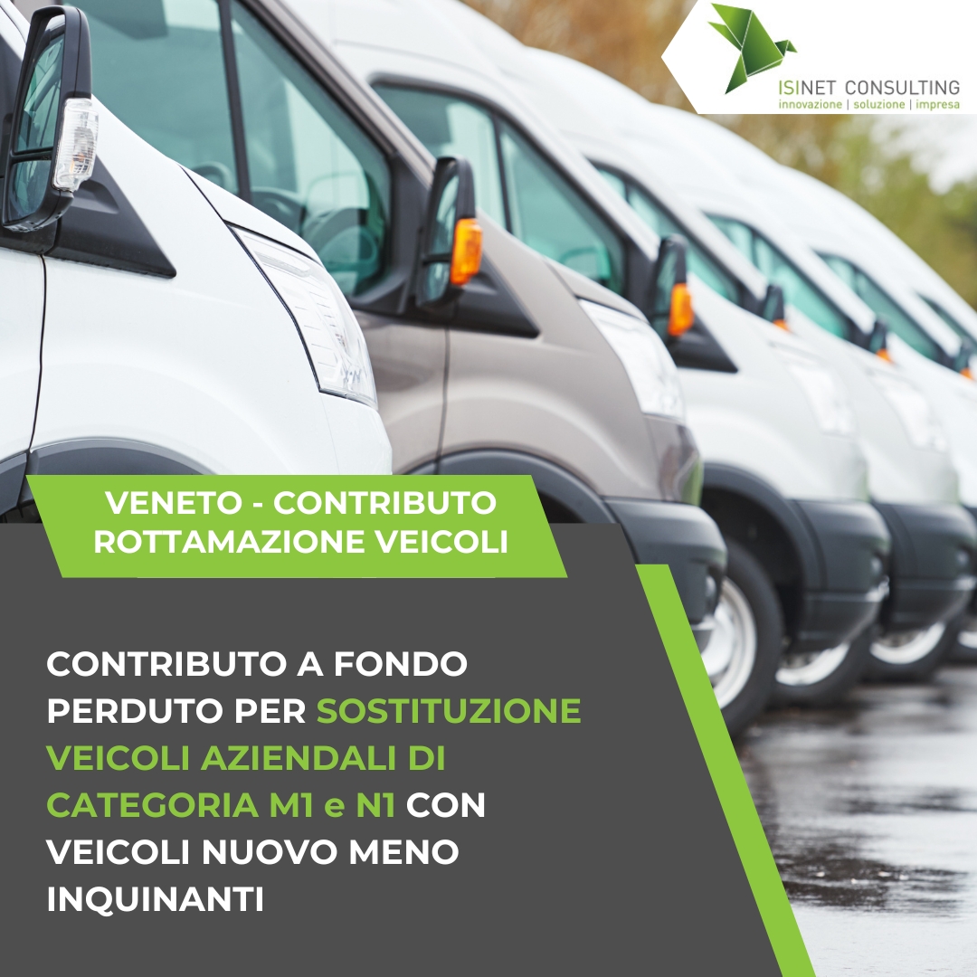 Bando Veicoli Aziendali 2026 Regione Veneto - contributi rottamazione e acquisto mezzi a basso impatto ambientale