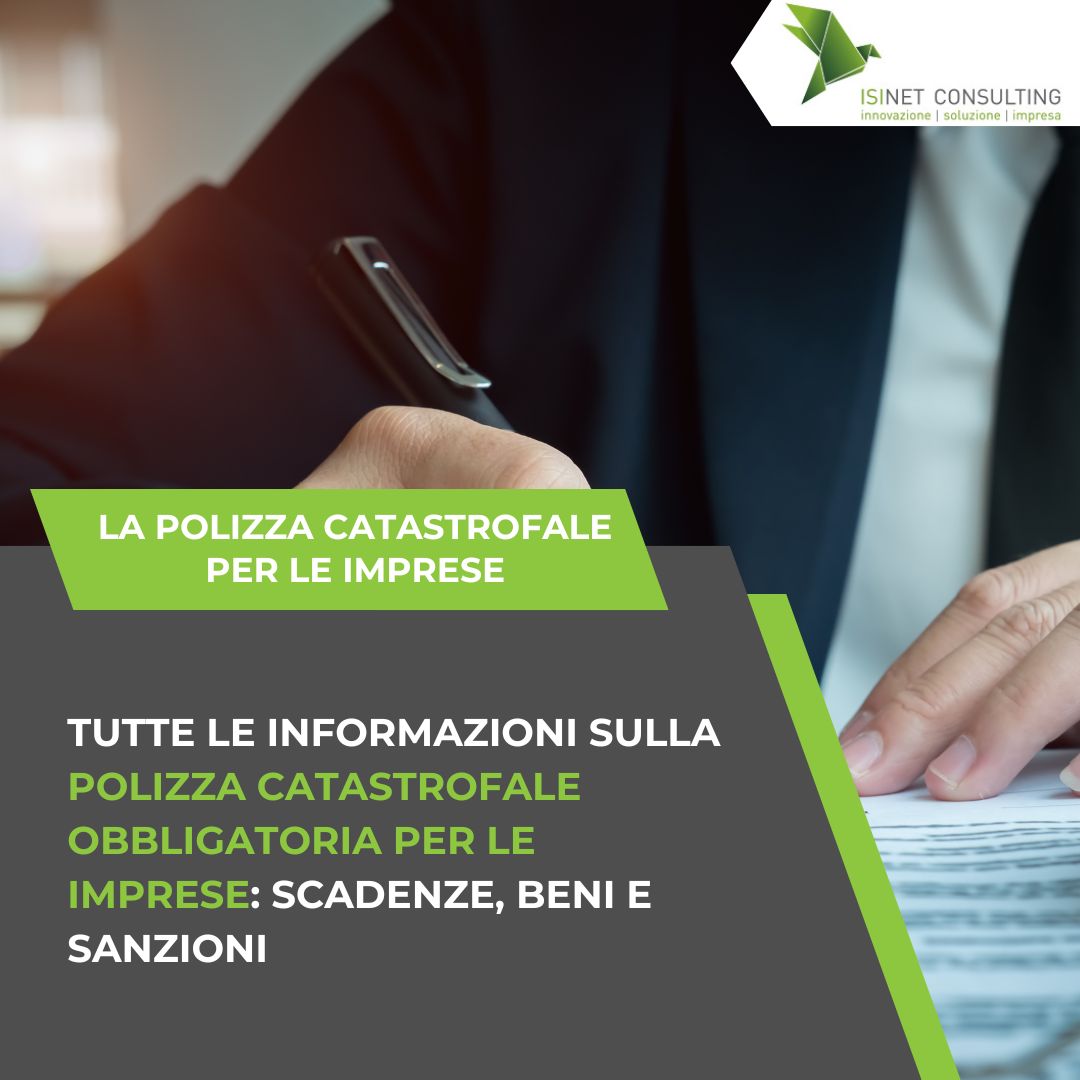 Isinet Consulting Un professionista scrive informazioni sulla polizza catastrofale per le imprese.